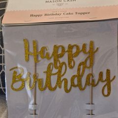 Happy birthday cake topper