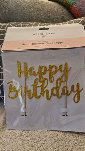 Happy birthday cake topper