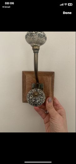 coat hanger decorative ceramic knob