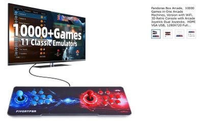 Retro Console with Arcade Play Video Games