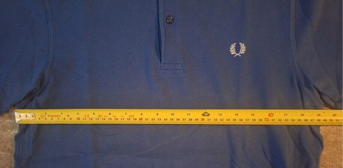 Fred Perry Men's M Twin Tipped Polo Royal Blue Yellow Stripe