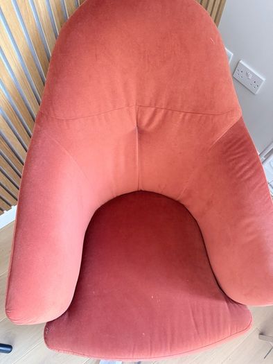 Armchair velvet Orange