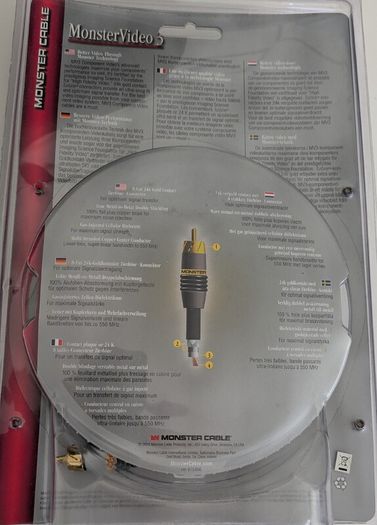 Monster Video 3 Cables x 2 Unopened