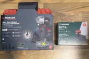 Parkside Performance 12V Cordless Brushless stubby impact wrench gun 1/2 Inch Drive, impact sockets battery and charger. House clearance sale unwanted stuff gift car boot sale.