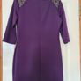 Purple Dress with Beaded Shoulders - Size 16 Image 5