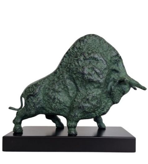Pablo Picasso Inspired Bull - Patinated Bronze, Marble