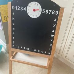 Chalkboard, whiteboard and magnetic letters