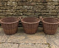 Set of 3 Matching Willow Log / Storage Baskets (48cm x 35cm)