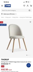 JYSK THORUP Dining Chair 25 euro