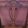 Victorian pair of upholstered mahogany marquetry chairs Image 2