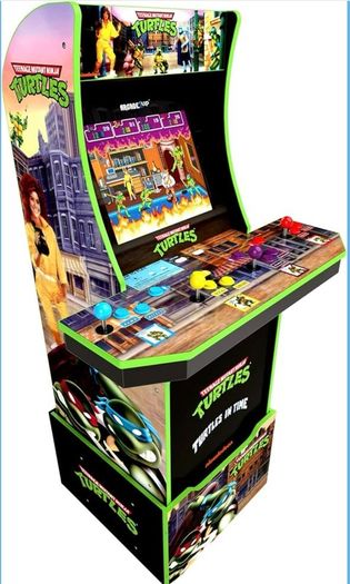 Arcade1Up Teenage Mutant Ninja Turtles 4 Player Arcade + Riser & Stool