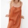 Zara orange gingham midi summer dress Image 4
