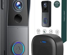 Wireless Video Doorbell Camera with Chime, Voice Changer, Voice Message, PIR Motion Detection, Instant Alerts, 1080P HD, Night Vision, 2-Way Audio, Battery Powered, 2.4G WiFi, IP65, Support SD Storage (FREE SHIPPING)