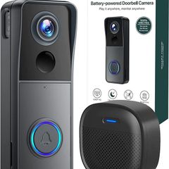 Wireless Video Doorbell Camera with Chime, Voice Changer, Voice Message, PIR Motion Detection, Instant Alerts, 1080P HD, Night Vision, 2-Way Audio, Battery Powered, 2.4G WiFi, IP65, Support SD Storage (FREE SHIPPING)