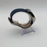 Swatch Irony Stainless Steel Quartz Watch Blue Leather Strap Date 46mm Image 4