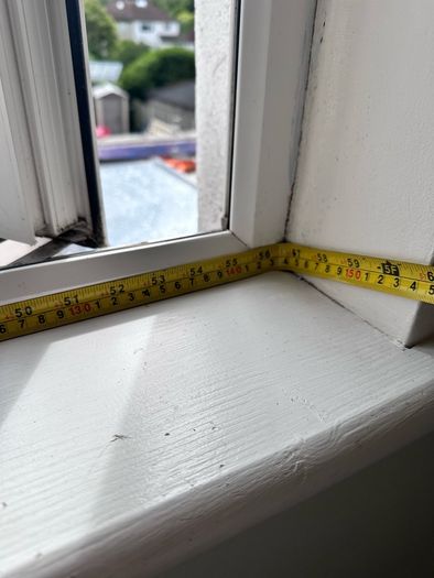 Double glazed white frame window