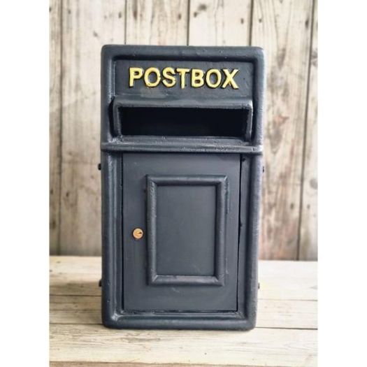 Post Box Small Cast Iron Black Insert CH R MB10 B