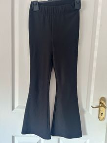 Girls Ribbed Flares Tracksuit Bottoms 8-9