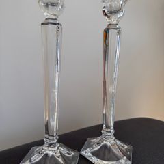 Mikasa Cambridge Pair Of 6.5 Inch Crystal Single Light Candle Holders