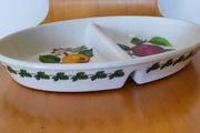 Vintage Portmeirion Pomona divided vegetable/serving bowl