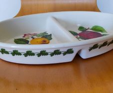 Vintage Portmeirion Pomona divided vegetable/serving bowl L 29 cm