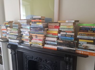 large collection of books