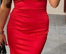 red bardot dress