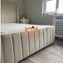 Panel Plush Lines Velvet Bed Frame All Sizes & Colours Available NEW Image 3