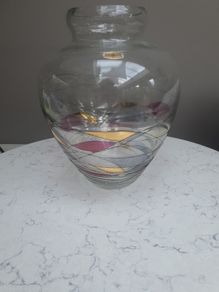 Large Vintage Clarenbridge Glass Vase