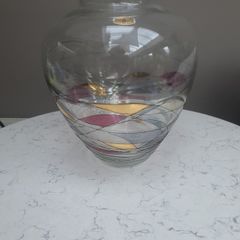 Large Vintage Clarenbridge Glass Vase