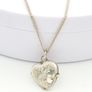 Vintage Sterling Silver Heart Locket Necklace Image 7
