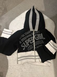 cropped Zip-Up Hoodie Baseball Jacket