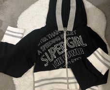 cropped Zip-Up Hoodie Baseball Jacket