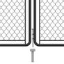 Garden Gate Steel 150x495 cm Anthracite Image 3