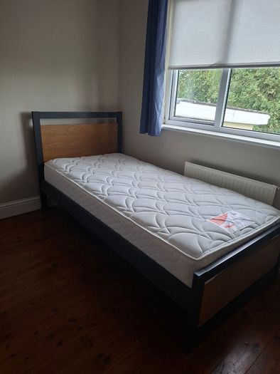 Single bed and mattress