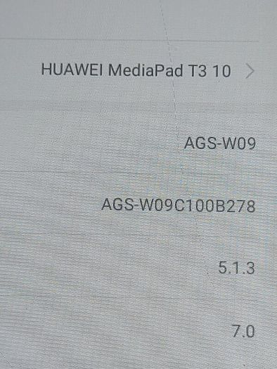 HUAWEI MediaPad T3 10 Model AGS-W09, 16GB, working fine, some few cracks on screen, don't affect touchscreen