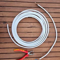 Time 6193B White 3-core Cable 6mm x 6m