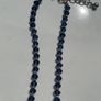 Blue bead crystal stone strung alongside small sterling spacers Image 7