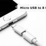 8 Pin iPhone to Micro USB Adapter Data Converterdapter Image 2