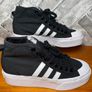 Adidas Nizza Platfom Ladies Black Canvas Trainers UK7 EU40.5 Image 4