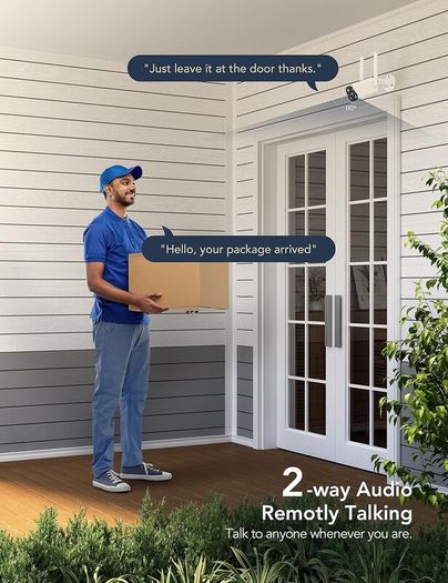 Security Camera Outdoor with Detection Alarm, 2.4G WiFi Camera Outdoor CCTV Camera, Motion