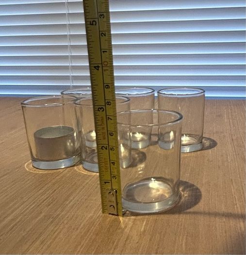 Glass Tealight / Votive Holders (6)