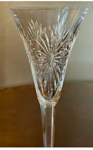 Two Waterford Crystal Millennium Champagne Flutes