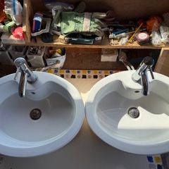 Two Matching Sinks with Taps
