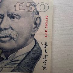 Rare !!  Free register post   Crispy 50 pound 14-02-96 replacement prefix EEE 502510