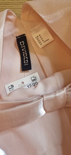 H&M Pink Satin Mini Dress - M - NEW
