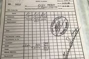 Elvis Memorabilia - Elvis Hotel Bill