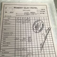 Elvis Memorabilia - Elvis Hotel Bill