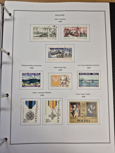 Poland stamps in album 1984 -1996