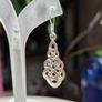 Sterling Silver 925 Celtic Knotwork Openwork Drop Earrings 4.5g Image 3